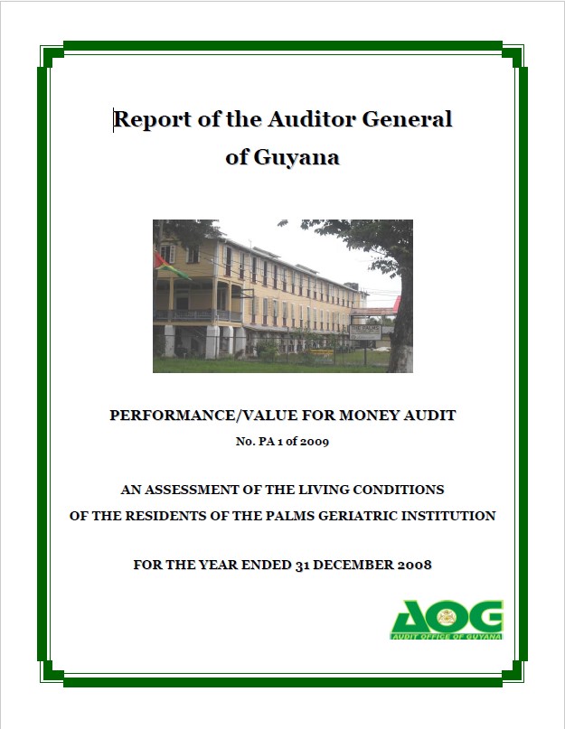 An Assessment of the Living conditions of the Residents of the Palms Geriatric Institution